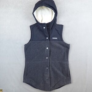 Columbia Benton Springs Overlay Womens MTR Fleece Sherpa Hooded Snap Gray